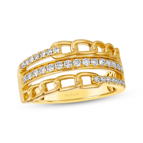 Le Vian Diamond Chain Link Ring 3/8 ct tw 14K Honey Gold