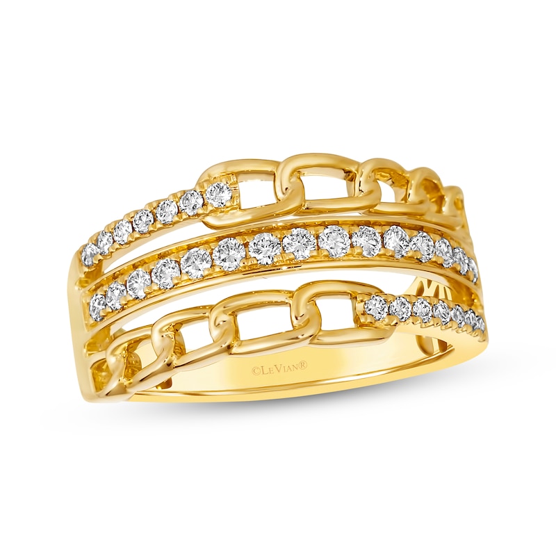 Main Image 1 of Le Vian Diamond Chain Link Ring 3/8 ct tw 14K Honey Gold