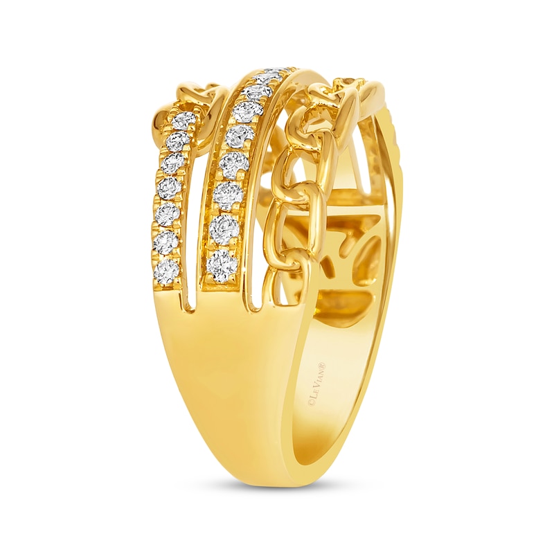 Main Image 2 of Le Vian Diamond Chain Link Ring 3/8 ct tw 14K Honey Gold