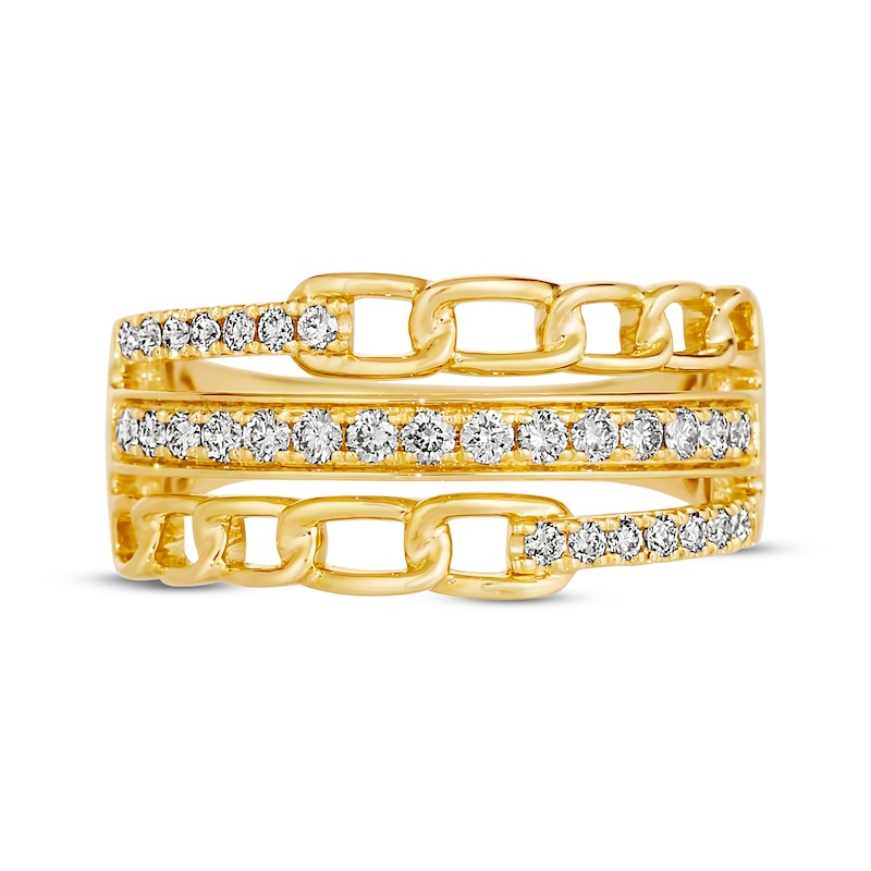 Main Image 4 of Le Vian Diamond Chain Link Ring 3/8 ct tw 14K Honey Gold
