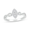 Multi-Diamond Center Infinity Promise Ring 1/6 ct tw Sterling Silver
