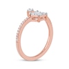 Thumbnail Image 2 of Multi-Diamond Bypass Promise Ring 1/4 ct tw 10K Rose Gold