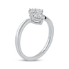 Thumbnail Image 2 of Multi-Diamond Teardrop Bypass Promise Ring 1/5 ct tw 10K White Gold