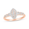 Thumbnail Image 1 of Diamond Marquise Halo Promise Ring 1/5 ct tw 10K Rose Gold