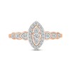 Thumbnail Image 3 of Diamond Marquise Halo Promise Ring 1/5 ct tw 10K Rose Gold