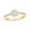Thumbnail Image 1 of Round & Baguette-Cut Multi-Diamond Promise Ring 1/6 ct tw 10K Yellow Gold