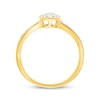 Thumbnail Image 3 of Round & Baguette-Cut Multi-Diamond Promise Ring 1/6 ct tw 10K Yellow Gold
