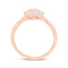 Thumbnail Image 2 of Round & Baguette-Cut Diamond Twist Shank Promise Ring 1/5 ct tw 10K Rose Gold