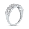 Thumbnail Image 2 of Round-Cut Diamond Leaves Lattice Ring 1/4 ct tw Sterling Silver