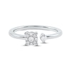 Thumbnail Image 3 of Diamond Halo Open Shank Promise Ring 1/6 ct tw 10K White Gold