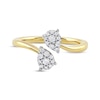 Thumbnail Image 2 of Toi et Moi Diamond Teardrop Bypass Promise Ring 1/5 ct tw 10K Yellow Gold