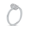 Thumbnail Image 2 of Multi-Diamond Teardrop Bypass Promise Ring 1/5 ct tw 10K White Gold