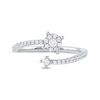 Thumbnail Image 2 of Diamond Bypass Promise Ring 1/4 ct tw 10K White Gold