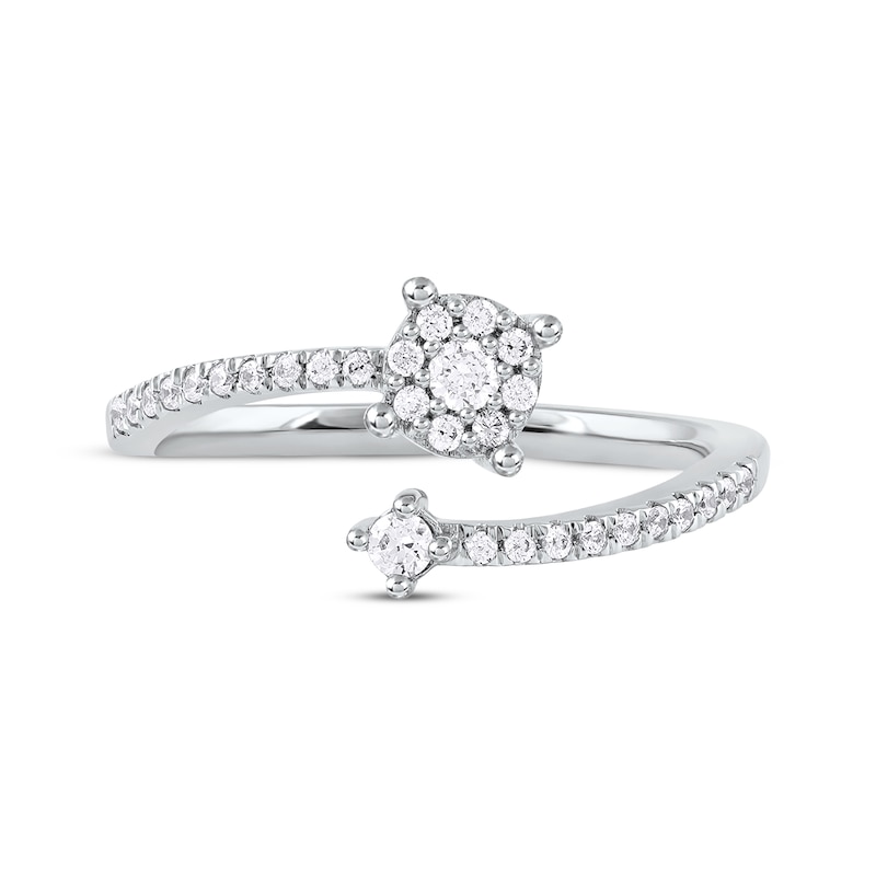 Diamond Bypass Promise Ring 1/4 ct tw 10K White Gold