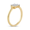 Thumbnail Image 1 of Baguette & Round-Cut Diamond Square Promise Ring 1/5 ct tw 10K Yellow Gold