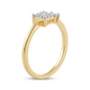 Thumbnail Image 2 of Baguette & Round-Cut Diamond Open Shank Promise Ring 1/5 ct tw 10K Yellow Gold