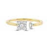 Thumbnail Image 3 of Baguette & Round-Cut Diamond Open Shank Promise Ring 1/5 ct tw 10K Yellow Gold