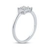 Thumbnail Image 2 of Baguette & Round-Cut Diamond Open Shank Promise Ring 1/5 ct tw 10K White Gold