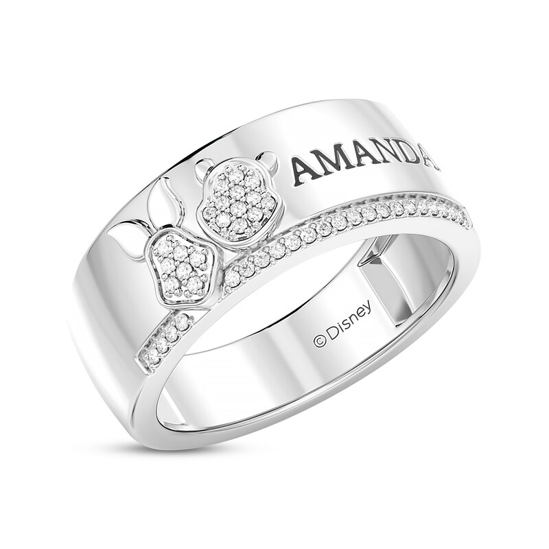 Main Image 2 of Disney Treasures Winnie the Pooh Diamond Ring 1/4 ct tw Sterling Silver