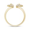 Thumbnail Image 2 of Round-Cut Diamond Deconstructed Open Butterfly Ring 3/8 ct tw 10K Yellow Gold