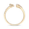 Thumbnail Image 2 of Diamond Deconstructed Open Heart & Cross Ring 1/5 ct tw 14K Yellow Gold