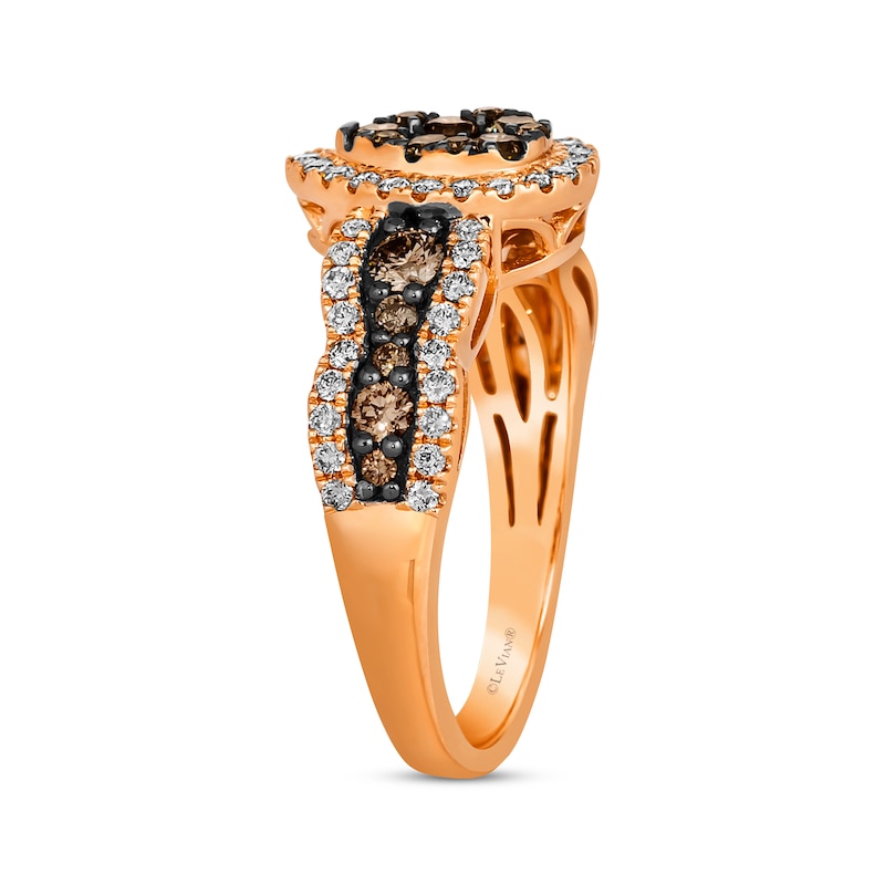 Le Vian Chocolate Waterfall Diamond Ring 1 ct tw 14K Strawberry Gold