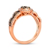 Thumbnail Image 2 of Le Vian Chocolate Waterfall Diamond Ring 1 ct tw 14K Strawberry Gold