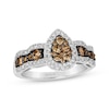Thumbnail Image 1 of Le Vian Chocolate Waterfall Diamond Ring 1 ct tw 14K Vanilla Gold