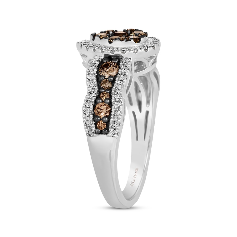 Main Image 2 of Le Vian Chocolate Waterfall Diamond Ring 1 ct tw 14K Vanilla Gold