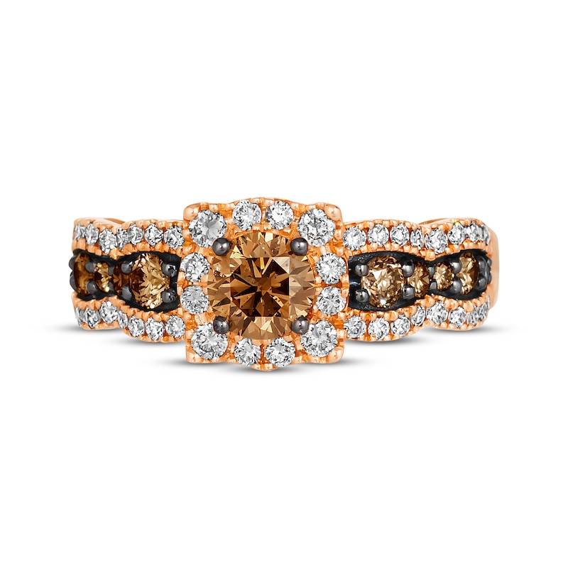 Le Vian Chocolate Waterfall Diamond Ring 1 1 5 Ct Tw 14K Strawberry earring-size-guide-velvet-box-society