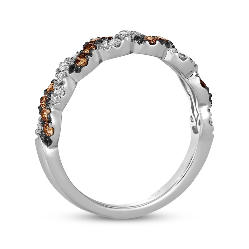 Main Image 3 of Le Vian Chocolate Twist Diamond Ring 1/2 ct tw 14K Vanilla Gold