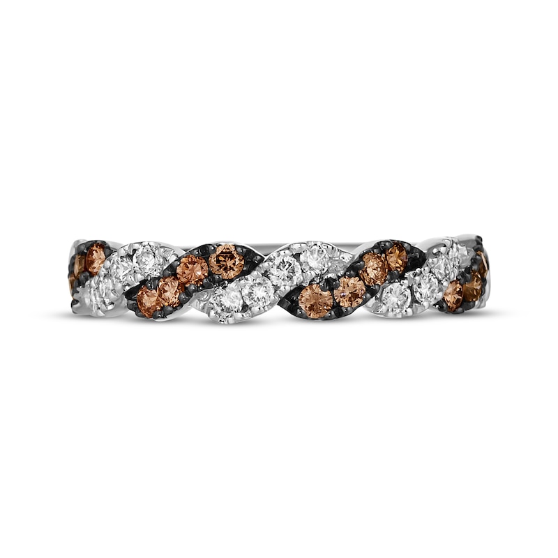 Main Image 4 of Le Vian Chocolate Twist Diamond Ring 1/2 ct tw 14K Vanilla Gold
