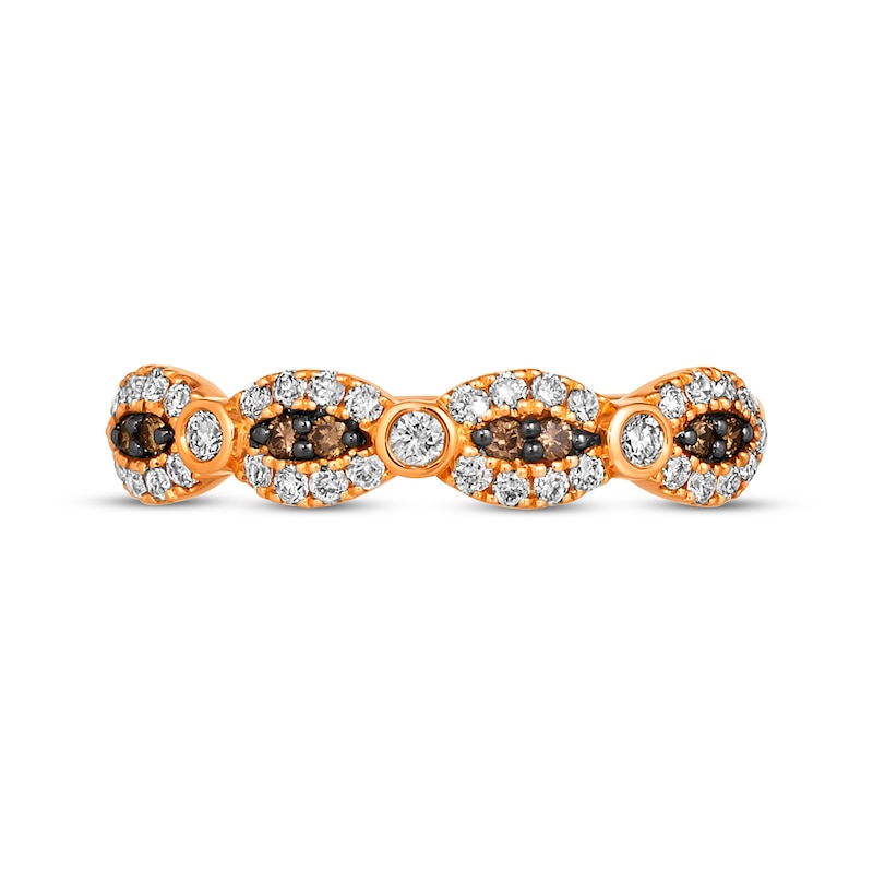 Main Image 4 of Le Vian Chocolate Waterfall Diamond Ring 3/8 ct tw 14K Strawberry Gold