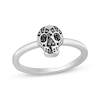 Thumbnail Image 0 of Disney Treasures Coco Round-Cut Black & White Diamond Accent Sugar Skull Ring Sterling Silver