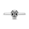 Thumbnail Image 3 of Disney Treasures Coco Round-Cut Black & White Diamond Accent Sugar Skull Ring Sterling Silver