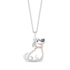 Disney Treasures Up Round-Cut Diamond Dug Necklace 1/15 ct tw Sterling Silver & 10K Rose Gold 19"