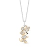 Thumbnail Image 0 of Disney Treasures Minnie Mouse Diamond Necklace 1/10 ct tw Sterling Silver & 10K Yellow Gold 19"