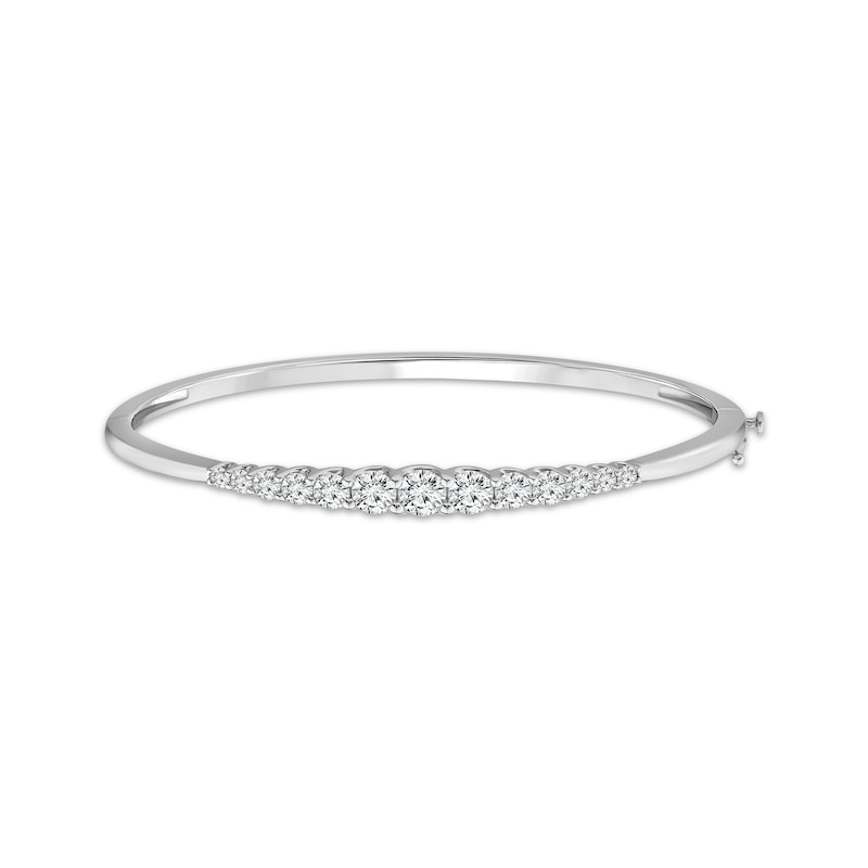 Main Image 1 of KAY Lab-Grown Diamonds Round-Cut Bangle Bracelet 2 ct tw 14K White Gold