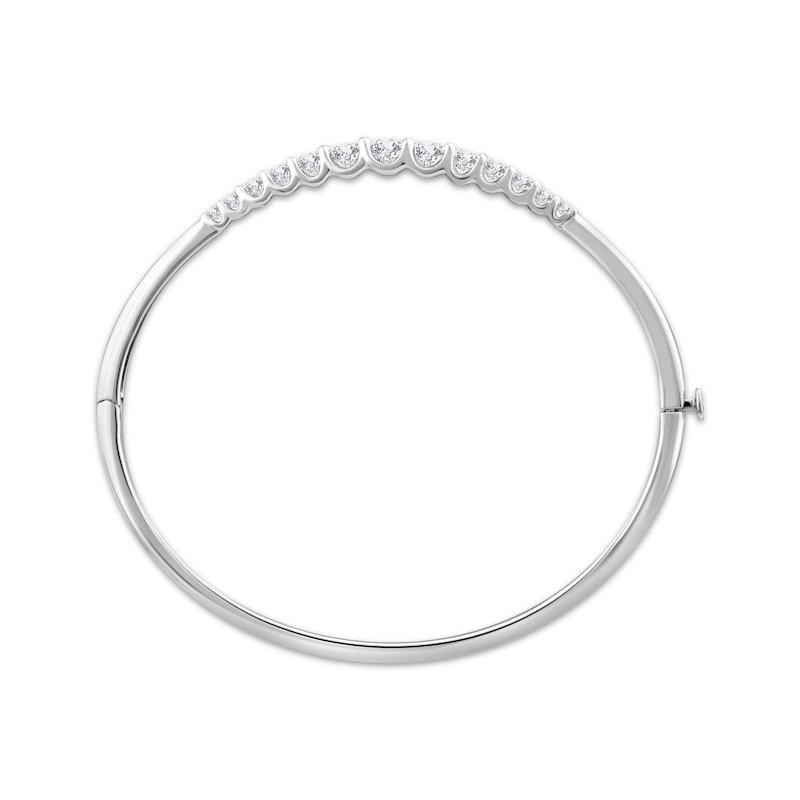 Main Image 2 of KAY Lab-Grown Diamonds Round-Cut Bangle Bracelet 2 ct tw 14K White Gold