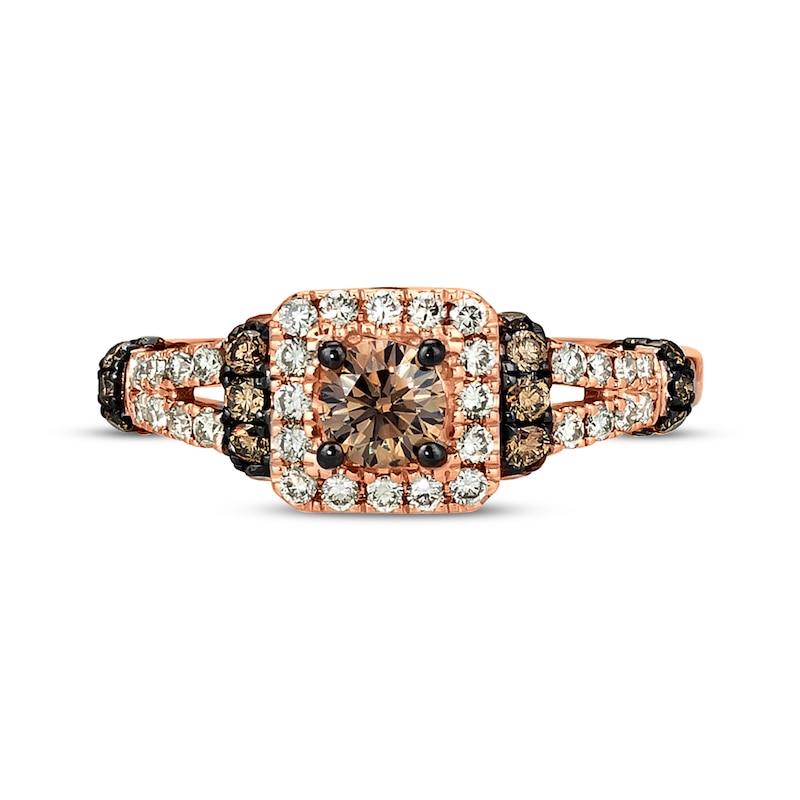 Main Image 4 of Le Vian Chocolate Diamond Ring 1 ct tw 14K Strawberry Gold