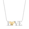 Thumbnail Image 0 of Disney Treasures The Lion King LOVE Necklace 1/20 ct tw Sterling Silver & 10K Yellow Gold 18"