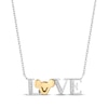 Thumbnail Image 1 of Disney Treasures The Lion King LOVE Necklace 1/20 ct tw Sterling Silver & 10K Yellow Gold 18&quot;