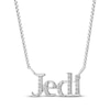 Thumbnail Image 0 of Star Wars “Jedi” Round-Cut Diamond Necklace 1/10 ct tw Sterling Silver 18”