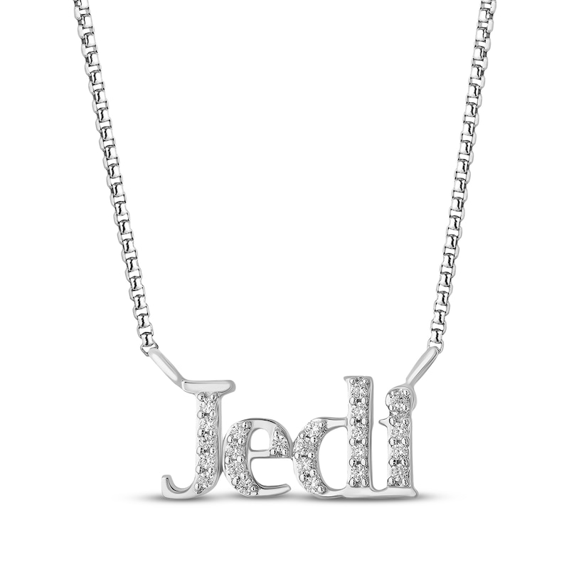Star Wars “Jedi” Round-Cut Diamond Necklace 1/10 ct tw Sterling Silver 18”