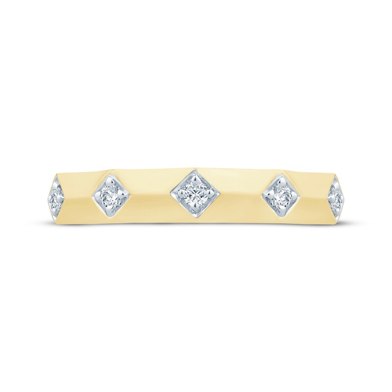 Main Image 3 of Now + Forever Diamond Angled Anniversary Band 1/10 ct tw 10K Yellow Gold