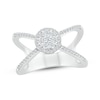 Thumbnail Image 1 of Round-Cut Multi-Diamond Center Orbit Ring 1/3 ct tw 10K White Gold
