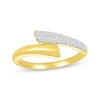 Thumbnail Image 1 of Round-Cut Diamond Ribbon Ring 1/5 ct tw 10K Yellow Gold