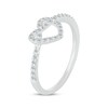 Thumbnail Image 2 of Round-Cut Diamond Heart Twist Ring 1/4 ct tw 10K White Gold