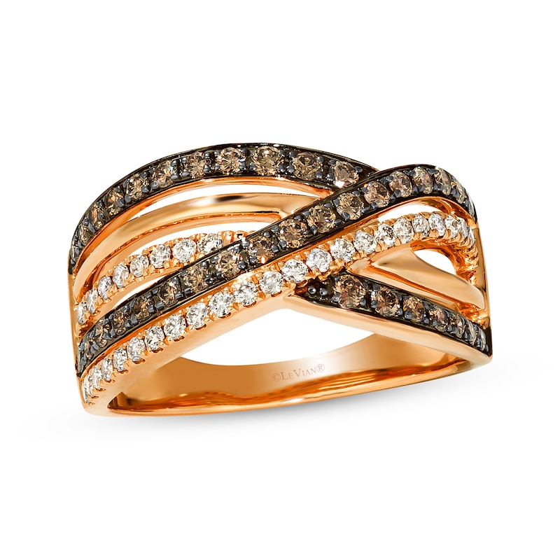 Main Image 1 of Le Vian Diamond Ring 5/8 ct tw Round-cut 14K Strawberry Gold