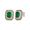 Thumbnail Image 0 of Le Vian Emerald-Cut Emerald Stud Earrings 7/8 ct tw Diamonds 14K Two-Tone Gold